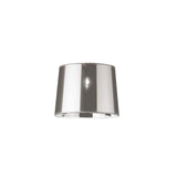 Dorsale Schirm für Bogen-Stehleuchte in Chromfarbe, elegantes Design für moderne Innenräume.