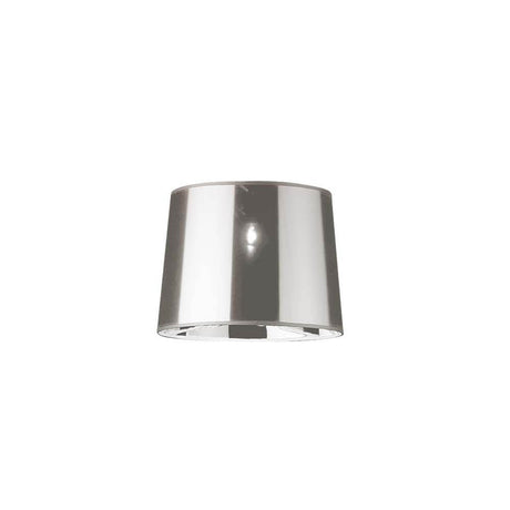 Dorsale lampshade for arc floor lamp in chrome, stylish PVC film shade for modern home design.