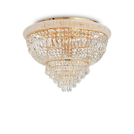 Dubai Kristall Deckenleuchte 14-flammig in elegantem Design mit funkelnden Kristallen