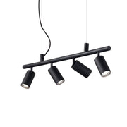 Dynamite pendelbjelkelys 4-armet i moderne, svart design med fire justerbare lyskilder.