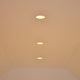 LED Einbaustrahler Game Round Weiß, Gold in Decke installiert, modernes und elegantes Design.