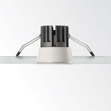 LED Einbaulampe Game Round mit schwarzem Ring, geeignet für Gipskartondecken, elegantes Design.