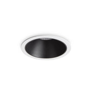LED Einbauleuchte Game Round Weiß, Schwarz: runde LED-Einbauleuchte mit weißem Ring und schwarzem, mattem Innenring