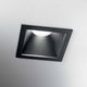 Einbaustrahler Game Square Schwarz Schwarz, quadratischer LED-Einbaustrahler mit mattschwarzer Einfassung.
