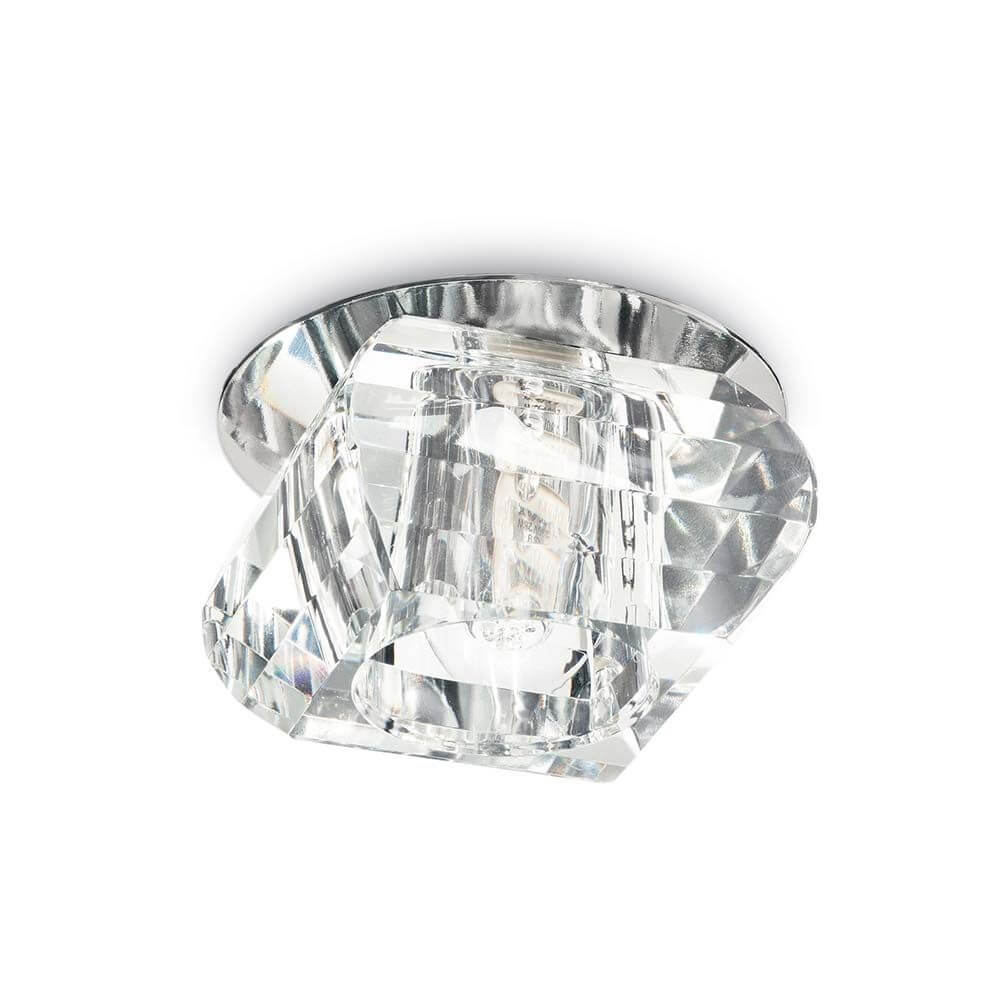 Einbaustrahler Soul-1 in klarer Kristalloptik, perfekt für stilvolle Raumbeleuchtung.