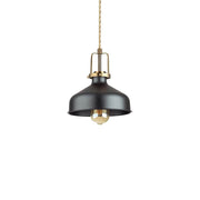 Eris Pendelleuchte Metall in modernem Design, mit schwarz-goldenem Finish und eleganter Form.