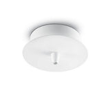 Baldachin Rosone Metallo 1 Luce Weiß
