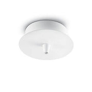 Baldachin Rosone Metallo 1 Luce White - elegant, minimalist ceiling light in white.