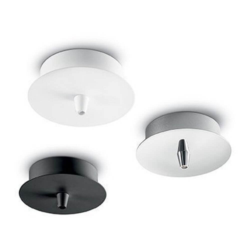 Baldachin Rosone Metallo 1 Luce Weiß