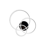 Plafonnier moderne Frame LED avec trois anneaux circulaires pour un éclairage d’ambiance élégant.