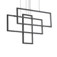 Frame LED Metall-Pendelleuchte in modernem Design mit drei rechteckigen Rahmen.