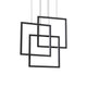 Frame LED Pendellampe Metall in modernem Design mit drei überlappenden Rahmen.