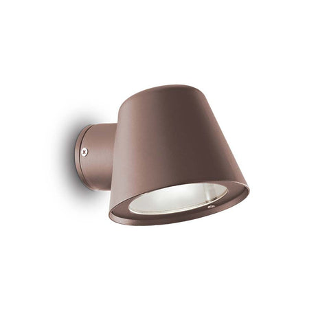 Gas outdoor wall light in coffee brown with a modern design for stylish outdoor lighting.