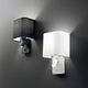 Gea Map Wandlampe mit LED Leselicht, moderne Wandlampe in Schwarz und Weiß mit integriertem LED-Leselicht.