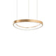 Gemini LED Ring Pendelleuchte in modernem Design mit goldfarbenem Finish und in der Mitte strahlendem Licht.