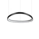 Gemini LED Ring Pendelleuchte in elegantem, schwarzem Design, ideal für moderne Innenräume.
