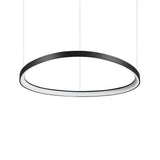 Moderne Gemini LED Ring Pendelleuchte in schwarz mit elegantem Design für stilvolle Beleuchtung.
