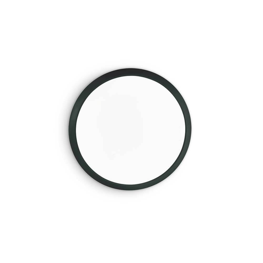 Gemma LED Decken- & Wandleuchte in runder, minimalistischer Form mit schwarzem Rand.