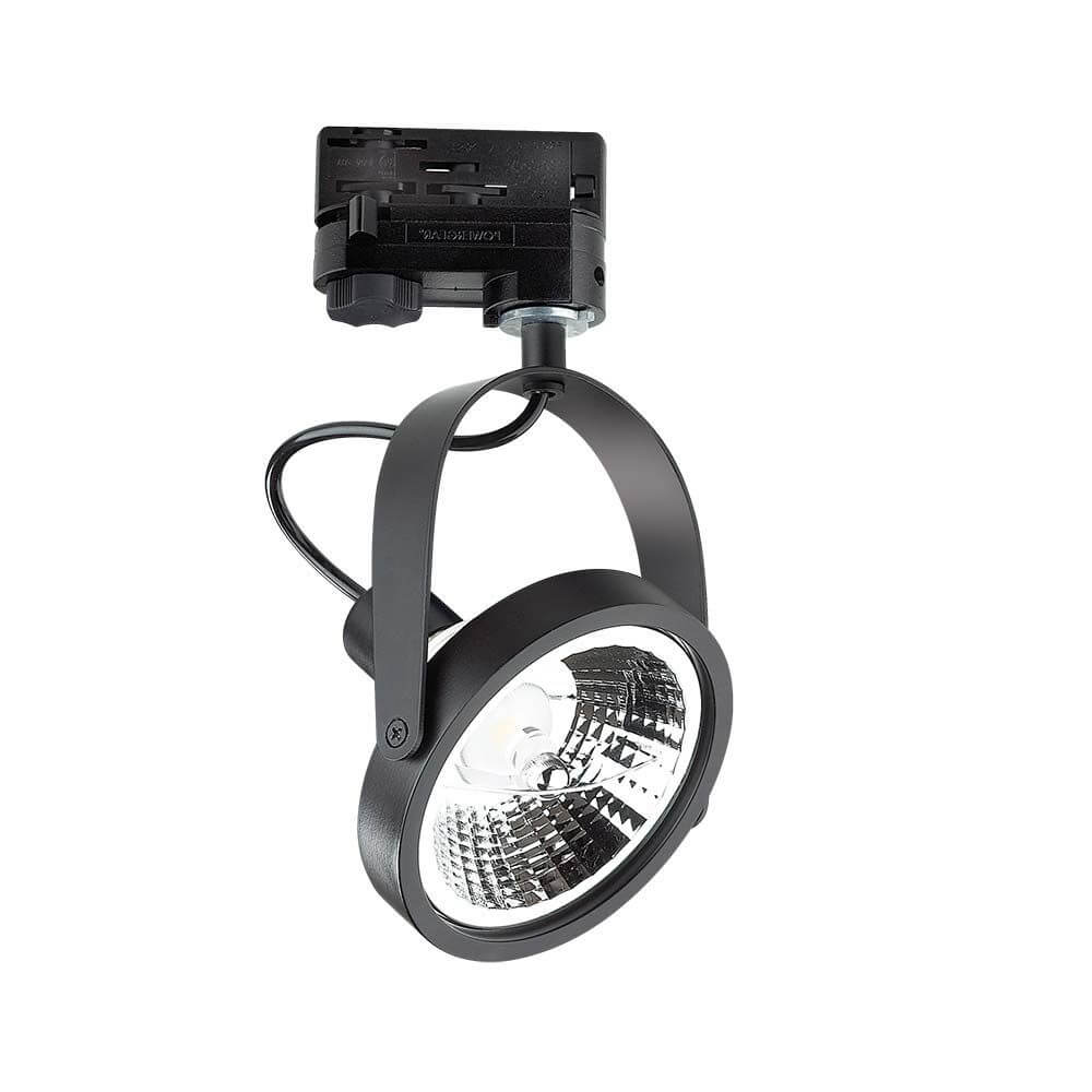 Glim Schienen-Spot 230V in schwarzem Design für effektive Raumbeleuchtung.