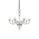Hängelampe Brigitta 8-flg. Transparent, Chrom mit eleganter Struktur und transparentem Design.