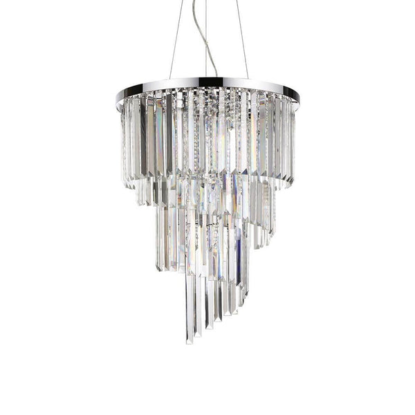 Hängeleuchte Carlton Sp12 mit funkelnden Kristallen und modernem Design.