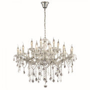 Hängeleuchte Florian Sp18 Chrom, elegante Kristallleuchte mit 16 Lichtern für stilvolle Innenräume.