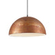 Hängeleuchte Folk Sp1 D50 aus Kupfer mit halbrunder Form und modernem Design, ideal für stilvolle Innenräume.