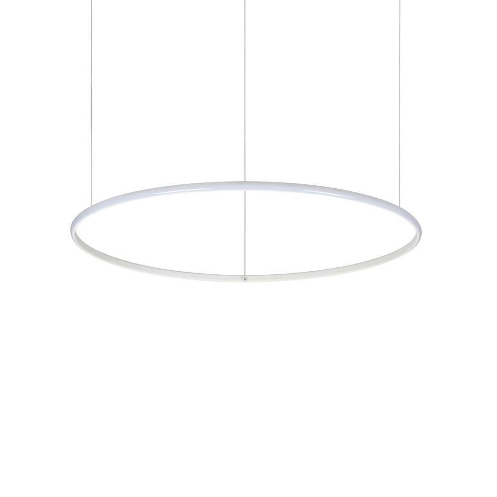 Hulahoop Pendelleuchte Weiß in modernem Design, ideal für stilvolle Innenräume.