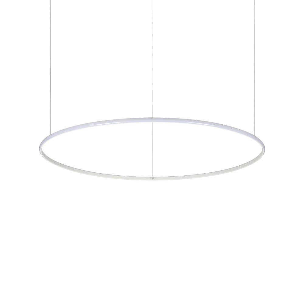 Hulahoop Pendelleuchte Weiß in minimalistischer Form mit leuchtendem Design, ideal für moderne interiors.