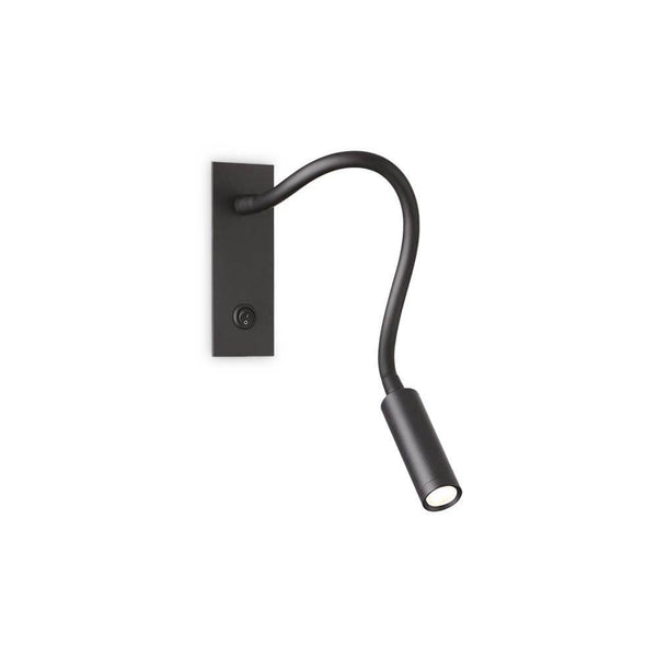 IO LED Lesearm Wandleuchte mit flexibler Armatur für gezielte Beleuchtung in modernem Design.