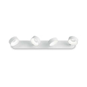 LED Deckenlampe Oby 4-flammig Weiß mit modernen, runden Leuchten in elegantem Weiß.