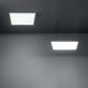 LED Einbau-Panel 60x60cm in der Decke montiert, modernes Lichtdesign für verschiedene Räume.