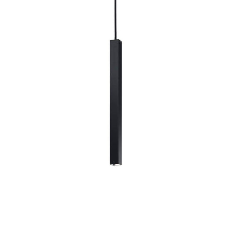 LED Pendant lamp Ultrathin small square black in an elegant design for modern interiors.