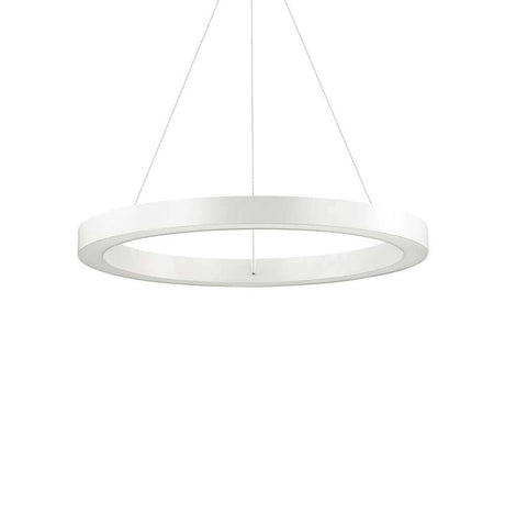 LED Oracle pendant light Ø 60cm white - modern, round pendant light in elegant white