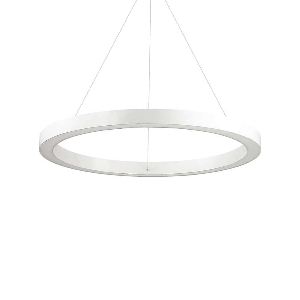 LED Pendelleuchte Oracle Ø 70cm Weiß in modernem Design, schwebend und elegant für Innenräume.