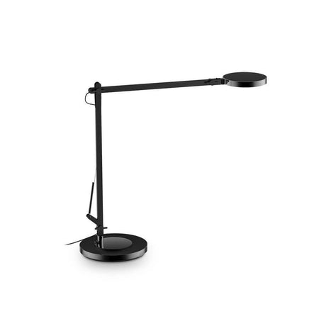 LED Tischleuchte Futura Touchdimmer Schwarz mit modernem Design und flexiblem Arm, ideal für Schreibtischbeleuchtung.