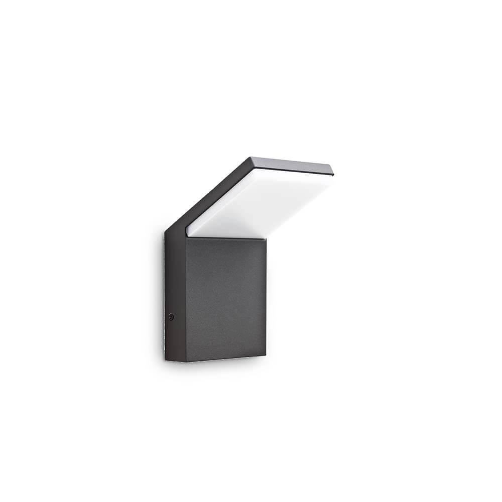 LED Wandlampe Style IP54 Anthrazit an der Wand montiert, modernes Design in Anthrazit.