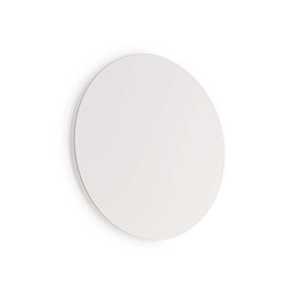 LED Wandleuchte in rundem Design, groß und weiß, ideal für moderne Innenräume und stimmungsvolle Beleuchtung.