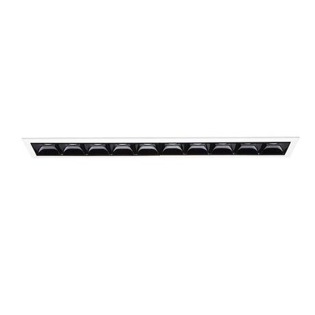 Lika LED Decken Einbauspot 10-flammig, flacher schwarzer Decken-Einbauspot für moderne Beleuchtung