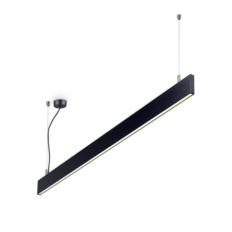 Linus LED Pendelleuchte 120cm in elegantem Schwarz, ideal für moderne Beleuchtungslösungen.