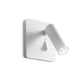 Moderne weiße Lite LED Wandleuchte mit drehbarem Leuchtkopf zur individuellen Lichtausrichtung.