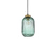 Mint Pendelleuchte Glas mit ribbed Design und goldfarbener Fassung, ideal für moderne Innenräume.