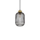 Mint Pendelleuchte Glas in schwarz mit goldenen Akzenten, ideal für modernes Wohndesign.