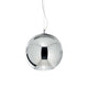 Elegante Pendellampe in Chrom, runde Form, ideal für moderne Wohnräume und stilvolle Beleuchtung.