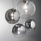 Pendellampe Chrom mit gläsernen Kugeln, edler Look für modernes Wohndesign.