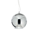 Moderne Pendelleuchte in Chrom, Ø 20cm, stilvoller Kugel-Designleuchte für zahlreiche Innenräume.