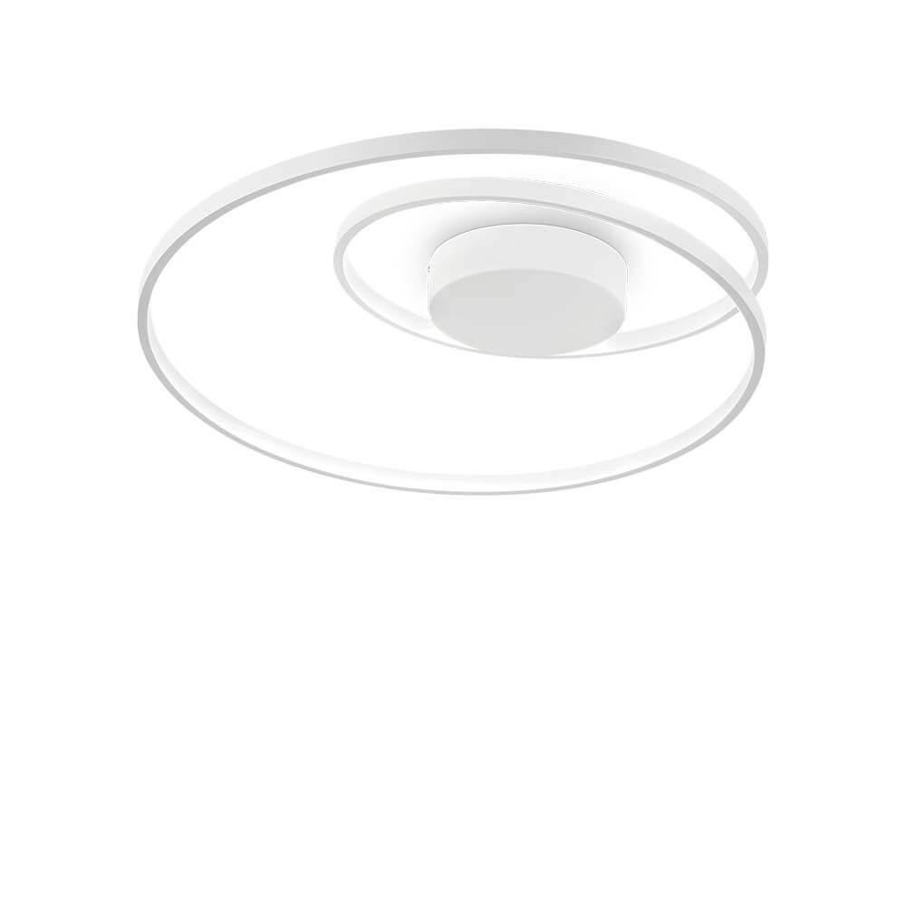 Moderne Oz LED Deckenlampe Metall mit eleganten runden Lichtleisten.