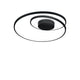 Oz LED Deckenlampe Metall mit modernem Design und spiralförmigem Leuchtkörper in Schwarz.