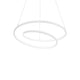 Oz LED Pendelleuchte Ø 60cm mit zwei geschwungenen Ringen in modernem Design.