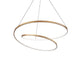 Oz LED Pendelleuchte Ø 60cm in modernem Design mit geschwungenen Lichtkreisen.